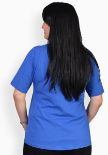 Tricou albastru inchis, maneca medie