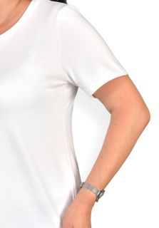 Tricou alb, maneca scurta