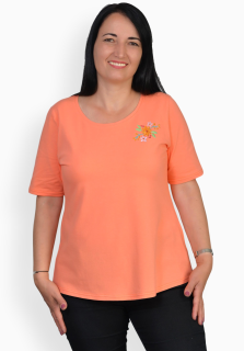 Tricou somon cu flori de primavara colorate, maneca medie