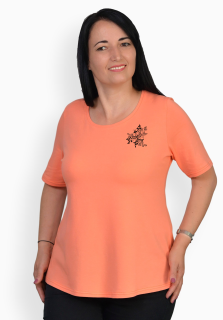 Tricou somon cu fluturas negru, maneca medie