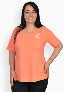 Tricou somon cu fluturas alb, maneca medie